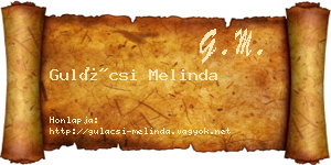 Gulácsi Melinda névjegykártya