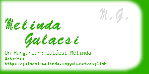 melinda gulacsi business card
