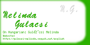 melinda gulacsi business card